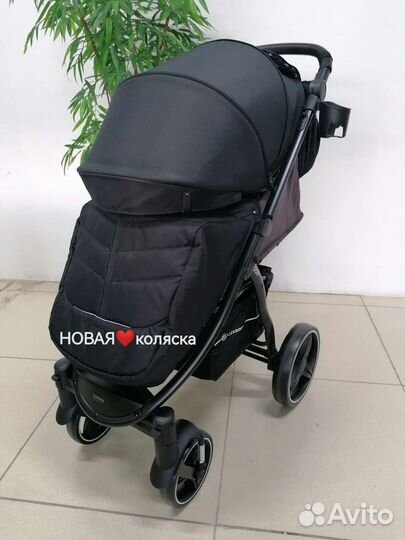 Новая коляска Luxmom G30 большие колеса (чёрный)