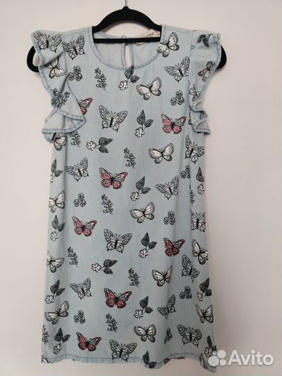 Платье хлопок (цвет джинс) для девочки