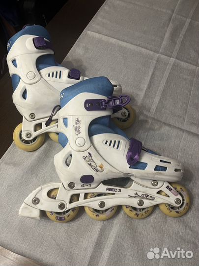 Роликовые коньки женские с комплектом экипировки