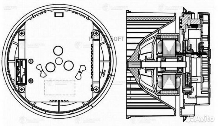 Вентилятор отопителя Ford Focus II (08) /Volvo S40