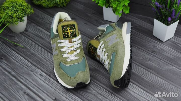 Кроссовки New Balance 574 stone island