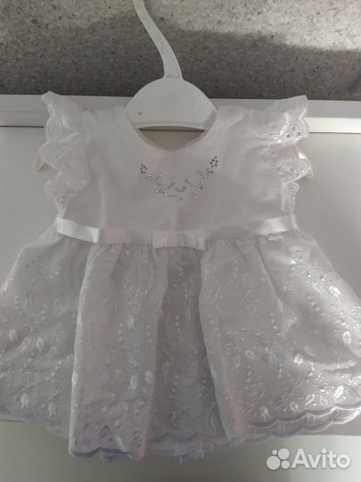 Платье для девочки нарядное 1-3мес