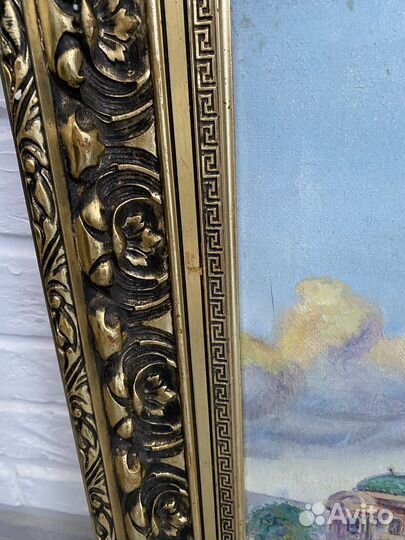 Картина маслом на холсте в раме 66-56