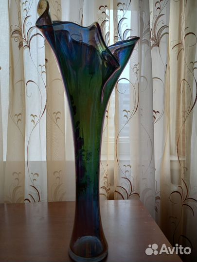 Ваза для цветов цветное стекло СССР