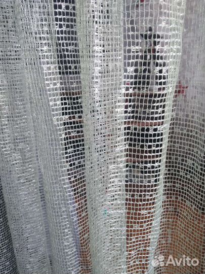 Штора тюль готовая с тесьмой