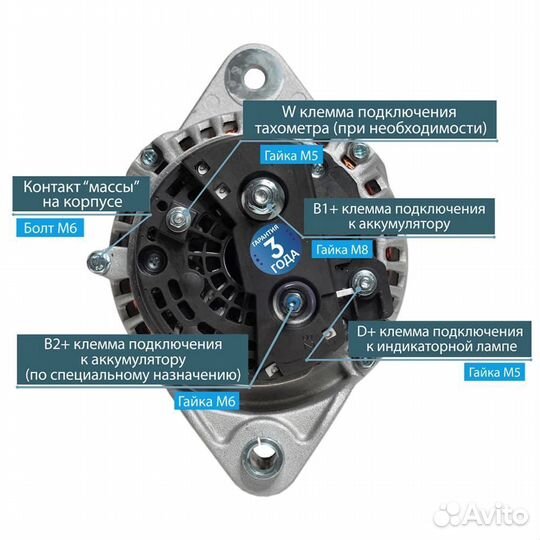 Генератор CNH, Сase Magnum, -STX, 14V доставка ТК