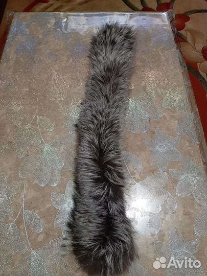 Меховой воротник натуральный мех чернобурка