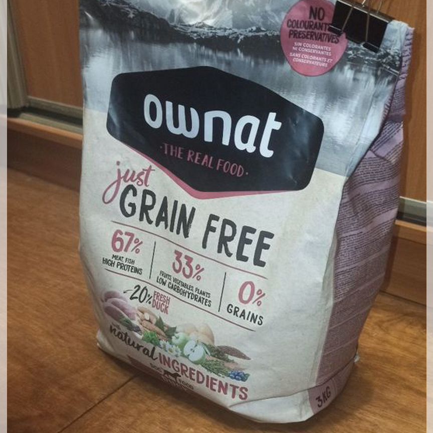 Корм для собак беззерновой ownat adult grain free