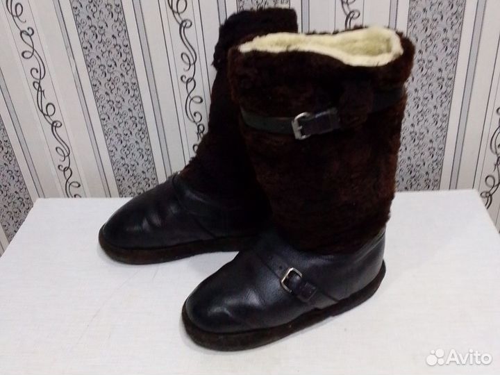 Сапоги кожаные новые зимние Бронь Унты новые
