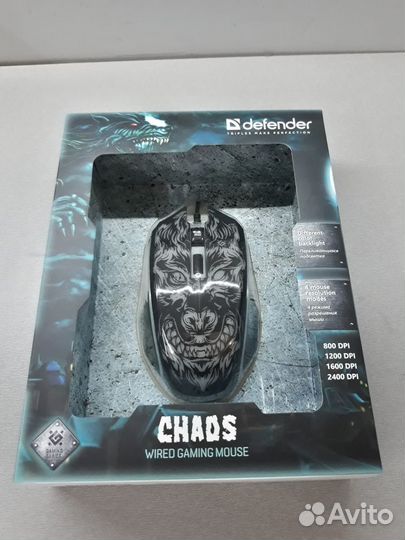 Мышка USB Defender Chaos с подсветкой