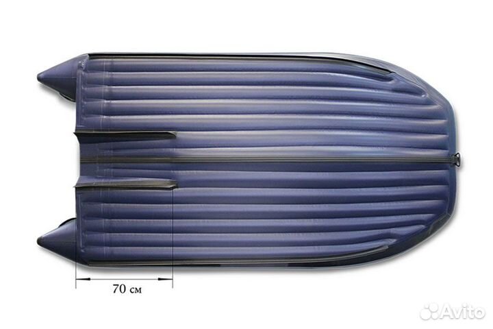 Лодка Флагман DK 350 Jet; серо-синяя