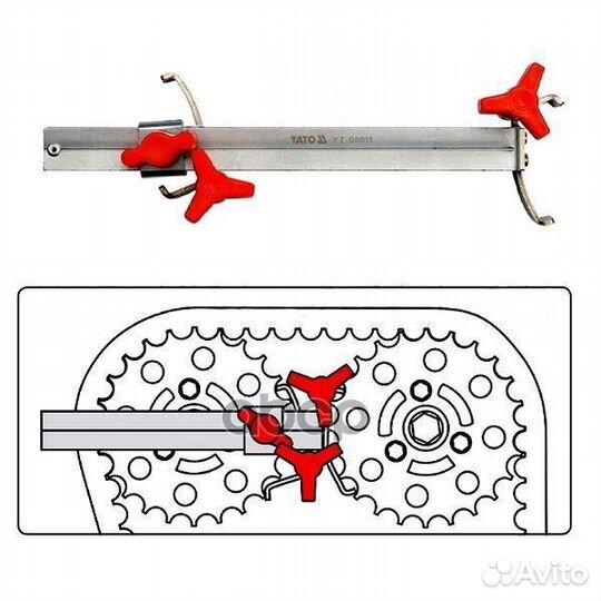 Фиксатор звездочки грм для блокировки колес
