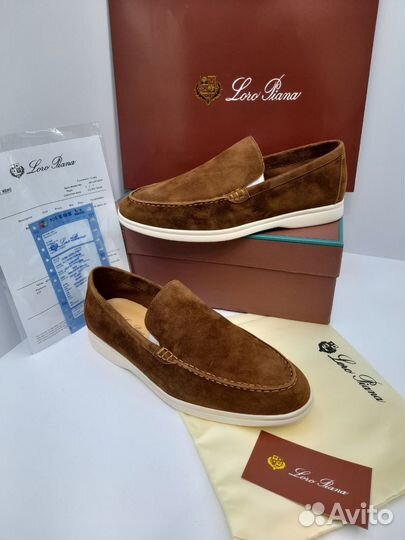 Лоферы Loro Piana женские рыжие замшевые песочные