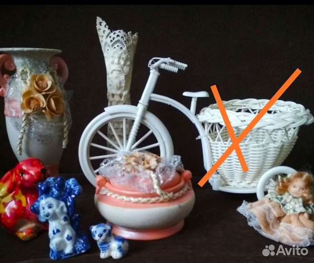 Фарфоровые статуэтки, фоторамки и др