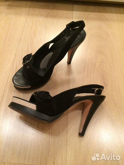 Itaita босоножки черные замшевые 39