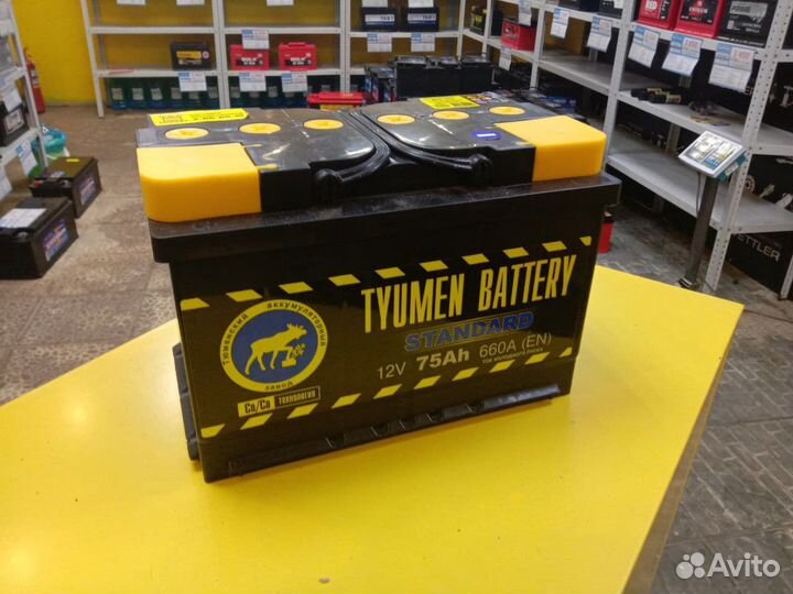 Аккумулятор Тюмень 75 А/Ч прямой полярности