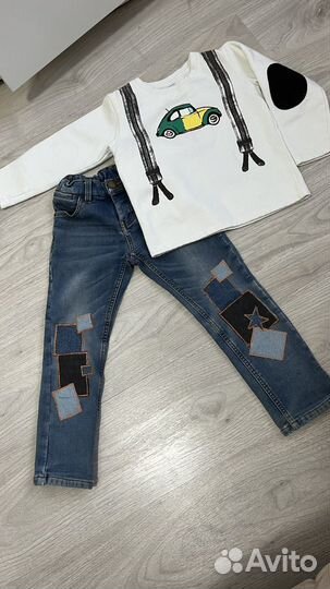 Джинсы утепленные acoola 110 + кофта