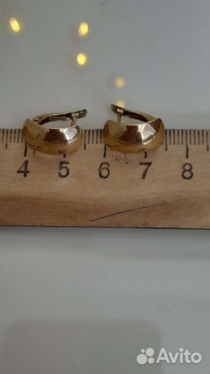 Золотые серьги 585 пр. новые