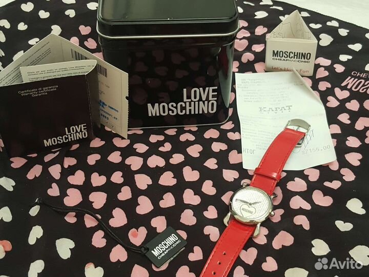 Часы moschino оригинал с чеком б.у