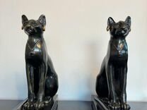 Пара антикварных скульптур. «Египетские кошки»