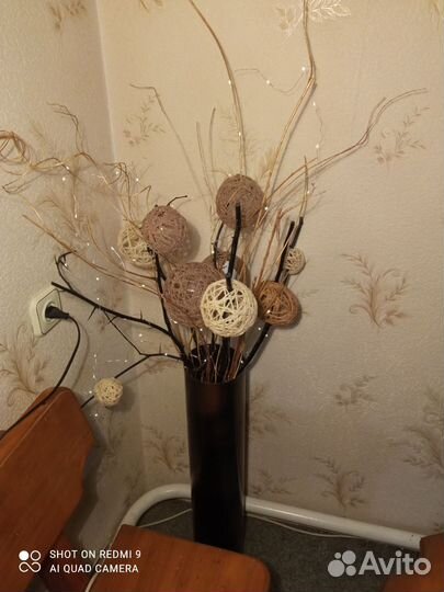 Экибана в вазе напольная