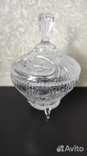 Конфетница сахарница СССР хрусталь