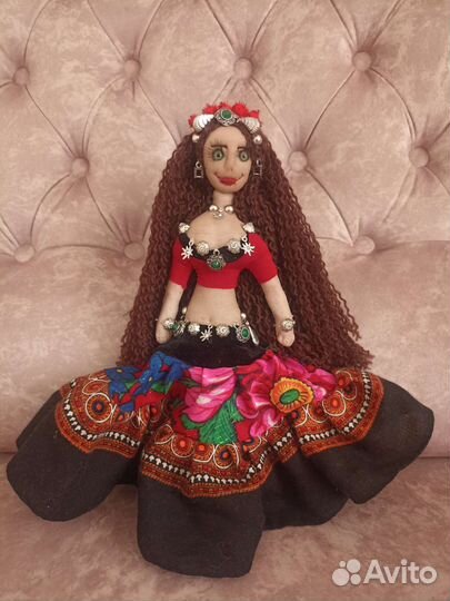 Кукла текстильная цыганочка трайбл танцовщица