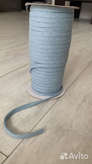Шнур х/б, 14мм, голубой