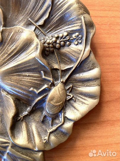 Пепельница мелочница антикварная бронза Франция