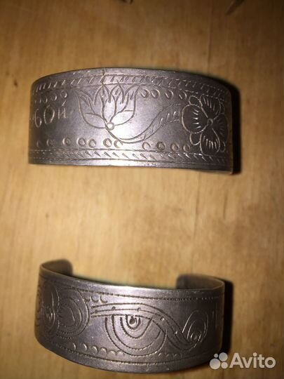Серебряные браслеты старинные. Украшение