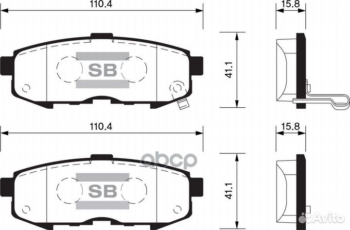 SP1520 колодки дисковые з. Mazda MPV 04 SP1520