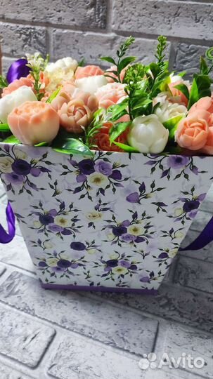 Пионы букет из мыла