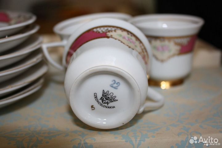 Кофейный фарфоровый сервиз Karlovarsky Porcelan