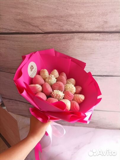 Букеты из клубники в шоколаде