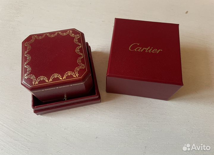 Cartier коробка футляр с пакетом под кольцо