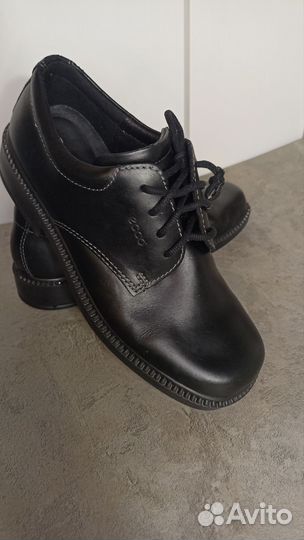 Туфли ботинки ecco детские черные классичекие