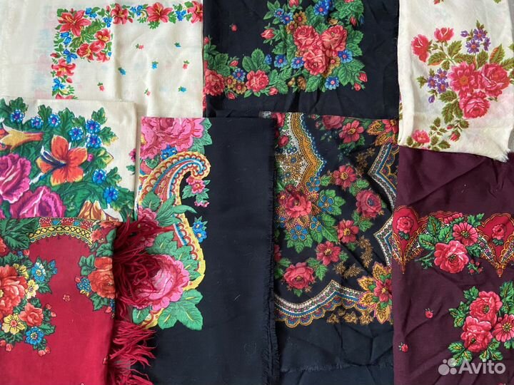 Павловопосадский платок шерсть СССР