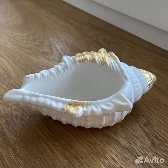 Ракушка шкатулка белая