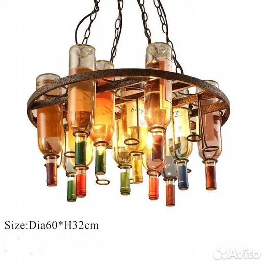 Люстра винтажная для хранения вина