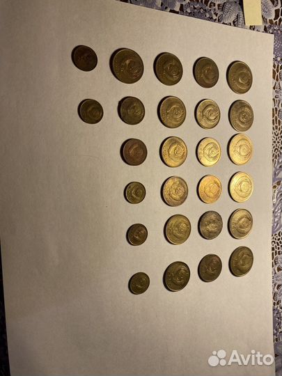 Монеты СССР 5,3,2,1 копеек