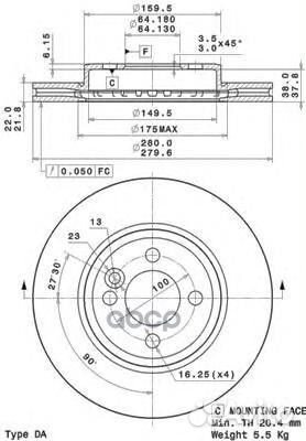 Диск тормозной UV Coated перед 09A76111 Brembo