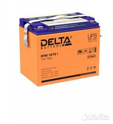 Аккумулятор Delta DTM 1275 I (12V / 75Ah)