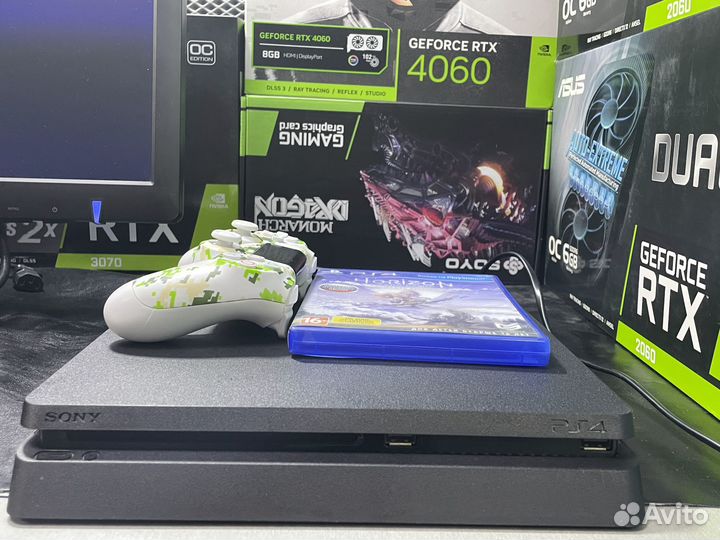 Playstation 4 Slim 1tb + игры