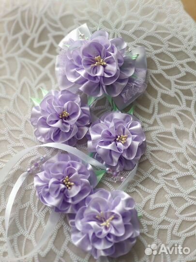 Лента в косу на заколке