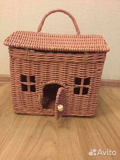 Кукольный домик, ручная работа, плетёный из бумажн