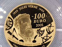 Франция 100 евро 2005 Жюль Верн Золото