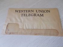 Конверт Western Union Telegram