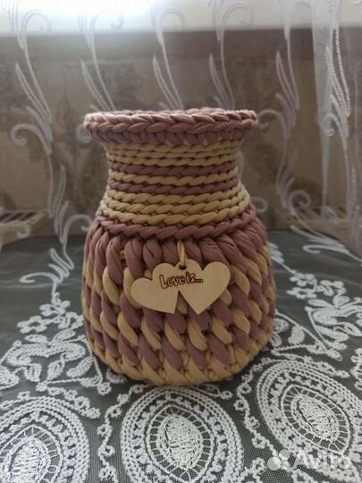 Вазы,корзины из трикотажной пряжи