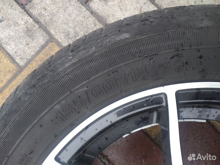 Литые диски r14 на ваз бу 4 шт + резина