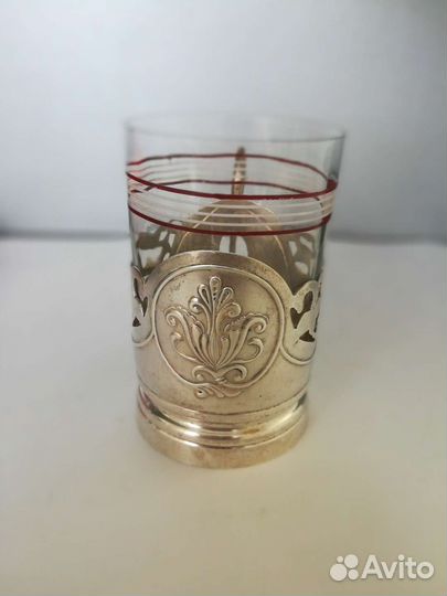 Подстаканник,стопка,ложечки для соли серебро 875